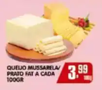 Higa's Supermercado Queijo mussarela prato fat a cada oferta