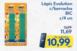 Supermercados Baklizi Lápis Evolution c/borracha BIC c/4 un oferta