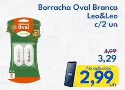 Supermercados Baklizi Borracha Oval Branca Leo&Leo c/2 un oferta