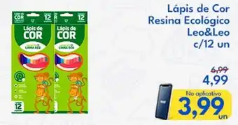 Supermercados Baklizi Lápis de Cor Resina Ecológico Leo&Leo c/12 un oferta