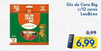 Supermercados Baklizi Giz de Cera Big c/12 cores Leo&Leo oferta