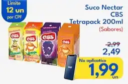 Supermercados Baklizi Suco Nectar CBS Tetrapack oferta