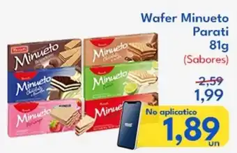 Supermercados Baklizi Wafer Minueto Parati oferta