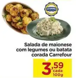 Carrefour Salada de maionese com legumes ou batata corada Carrefour oferta