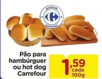 Carrefour Pão para hambúrguer ou hot dog Carrefour oferta