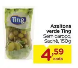 Carrefour Azeitona verde Ting Sem caroço, Sachê, oferta