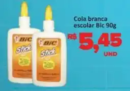 Paulistão Supermercados Cola branca escolar Bic oferta