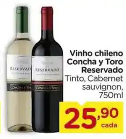 Carrefour Vinho chileno Concha y Toro Reservado oferta