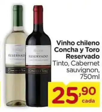 Carrefour Vinho chileno Concha y Toro Reservado oferta