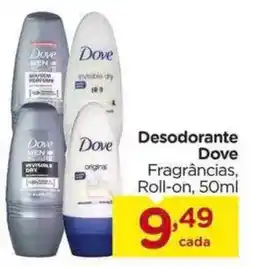 Carrefour Desodorante Dove Fragrâncias, Roll-on, oferta