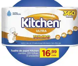 Carrefour Toalha de papel Kitchen Jumbo, 120 folhas, oferta