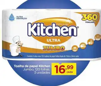 Carrefour Toalha de papel Kitchen Jumbo, 120 folhas, oferta