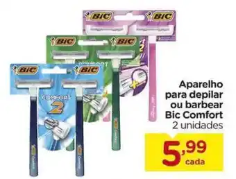 Carrefour Aparelho para depilar ou barbear Bic Comfort oferta