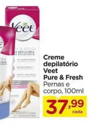 Carrefour Creme depilatório Veet Pure & Fresh Pernas e corpo, oferta