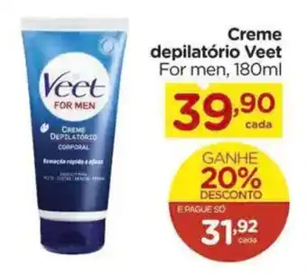 Carrefour Creme depilatório Veet For men, oferta