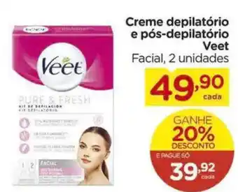 Carrefour Creme depilatório e pós-depilatório Veet oferta