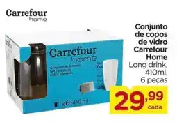 Carrefour Conjunto de copos de vidro Carrefour Home oferta