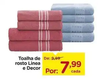 Carrefour Toalha de rosto Linea e Decor oferta