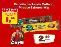 Rede Supermarket Biscoito Recheado Maltado Piraquê Sabores oferta