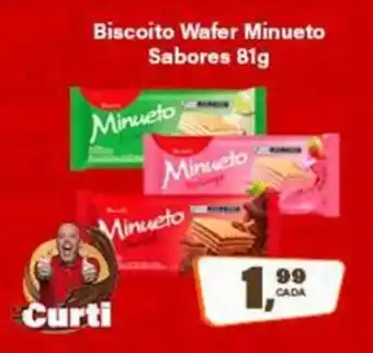 Rede Supermarket Biscoito Wafer Minueto Sabores oferta