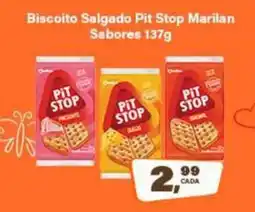 Rede Supermarket Biscoito Salgado Pit Stop Marilan Sabores oferta