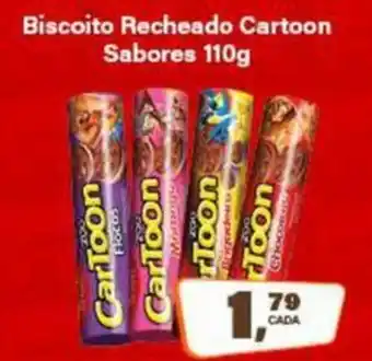 Rede Supermarket Biscoito Recheado Cartoon Sabores oferta