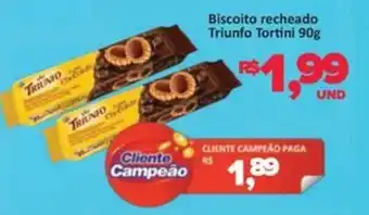 Paulistão Supermercados Biscoito recheado Triunfo Tortini oferta