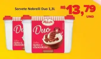 Paulistão Supermercados Sorvete Nobrelli Duo oferta