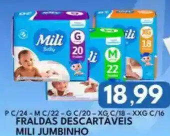 Rancho Bom Supermercados Fraldas descartáveis mili jumbinho oferta