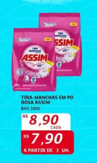 Assaí Atacadista Tira-manchas em pó rosa assim oferta