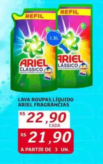 Assaí Atacadista Lava roupas líquido ariel fragrančias oferta