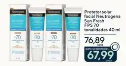 Drogarias Coop Neutrogena - protetor solar facial sun fresh fps 70 oferta