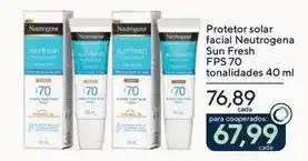 Drogarias Coop Neutrogena - protetor solar facial sun fresh fps 70 oferta