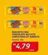 Assaí Atacadista Garoto - biscoito com chocolate ao leite choco biscuit oferta