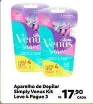 Max Atacadista Gillette - aparelho de depilar simply venus kit oferta