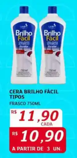 Assaí Atacadista Cera brilho fácil tipos frasco oferta