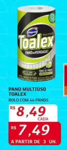 Assaí Atacadista Pano multiuso toalex rolo com 44 panos oferta