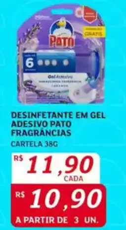 Assaí Atacadista Desinfetante em gel adesivo pato fragrancias cartela oferta