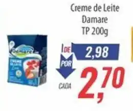 Supermercados BH Creme de Leite Damare oferta