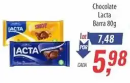 Supermercados BH Chocolate Lacta Barra oferta