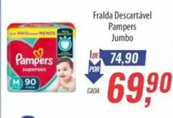 Supermercados BH Fralda Descartável Pampers Jumbo oferta