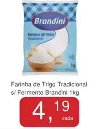 Mineirão Atacarejo Farinha de Trigo Tradicional s/Fermento Brandini oferta