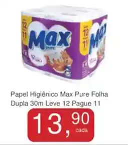 Mineirão Atacarejo Papel Higiênico Max Pure Folha Dupla oferta