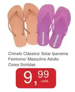 Mineirão Atacarejo Chinelo Clássico/ Solar Ipanema Feminino/ Masculino Adulto Cores Sortidas oferta