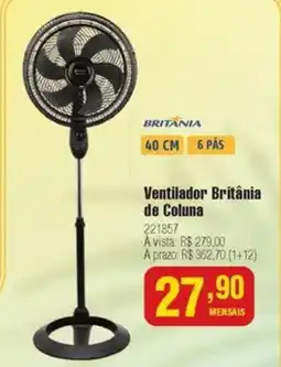 Berlanda BRITANIA Ventilador Britânia de Coluna oferta