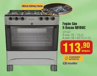 Berlanda Fogão Gás 5 Bocas MFI5BC oferta