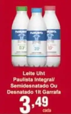 Rossi Supermercado Leite Uht Paulista Integral/ Semi/ Desnatado 1L Garrafa oferta