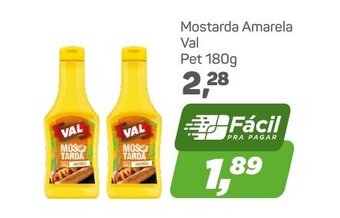 Arena Atacado Mostarda Amarela Val Pet 180g oferta