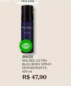 O Boticário Malbec - ultra bleu body spray desodorante oferta