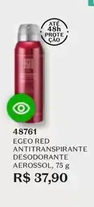 O Boticário Egeo - red antitranspirante desodorante aerossol oferta